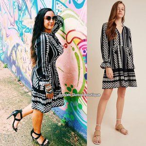 NWT ANTHROPOLOGIE Dominique Tasseled Tunic Dress